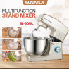 Batteur sur socle SUNATUR 8L : Mélange puissant, pétrissage et fermentation de la pâte